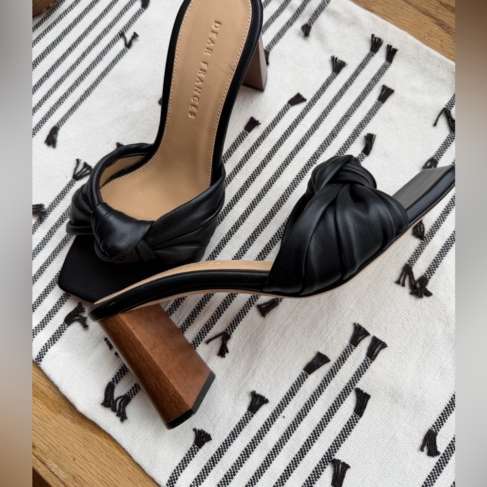 NWOT Dear Frances Black Women's Heeled Sandals